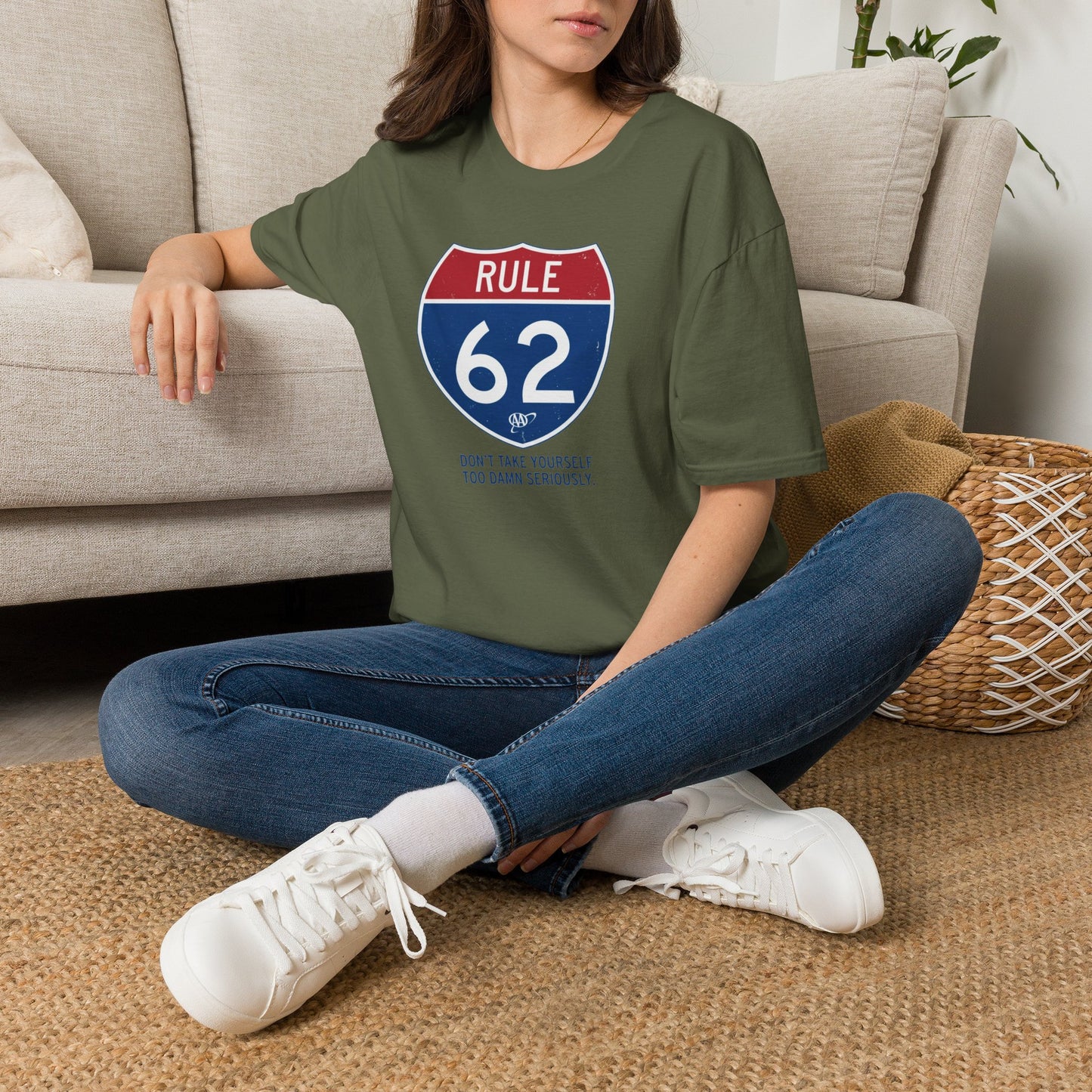 Rule 62 T‑Shirt — "Don’t Take Yourself Too Damn Seriously" Relaxed Tee | Amends Apparel Co