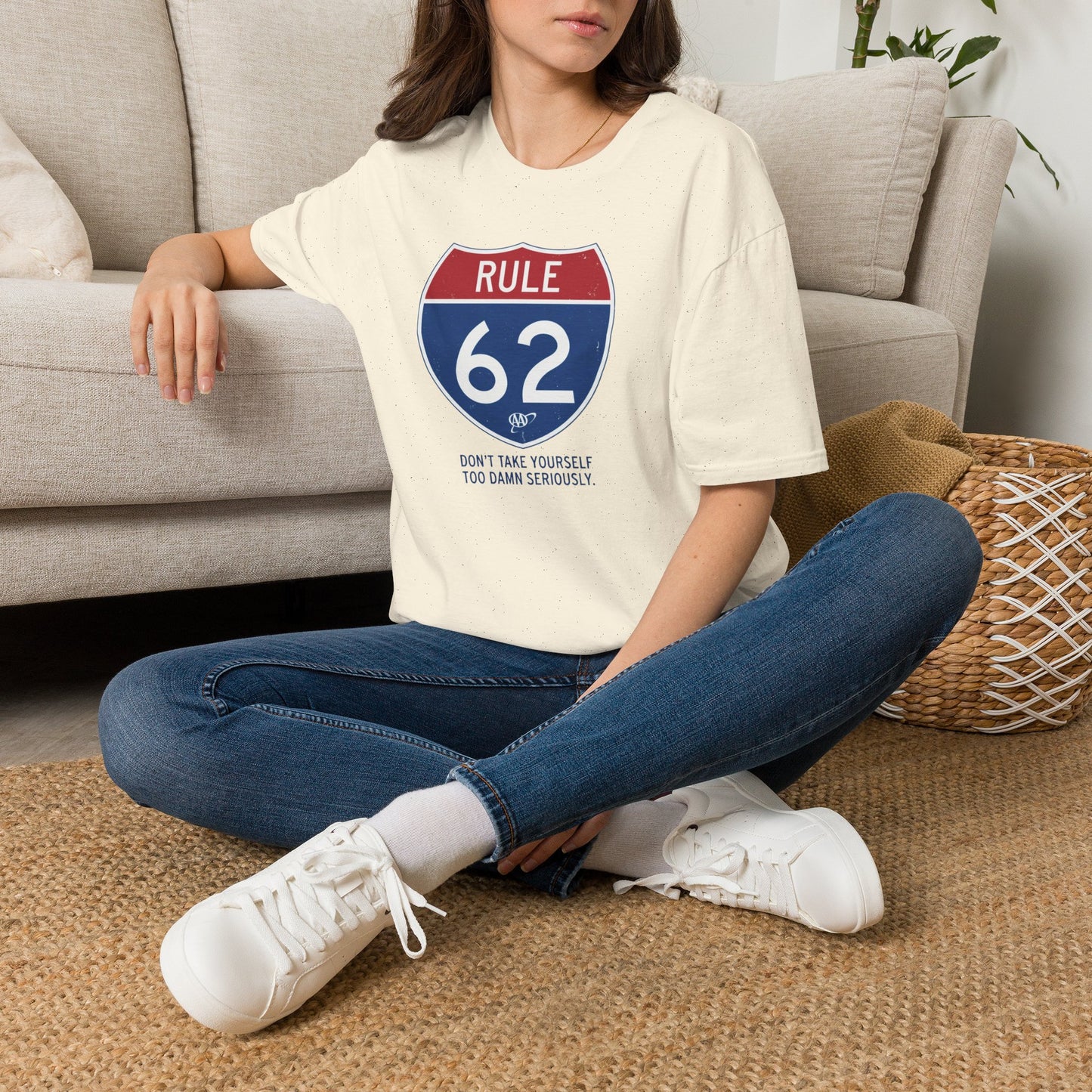 Rule 62 T‑Shirt — "Don’t Take Yourself Too Damn Seriously" Relaxed Tee | Amends Apparel Co