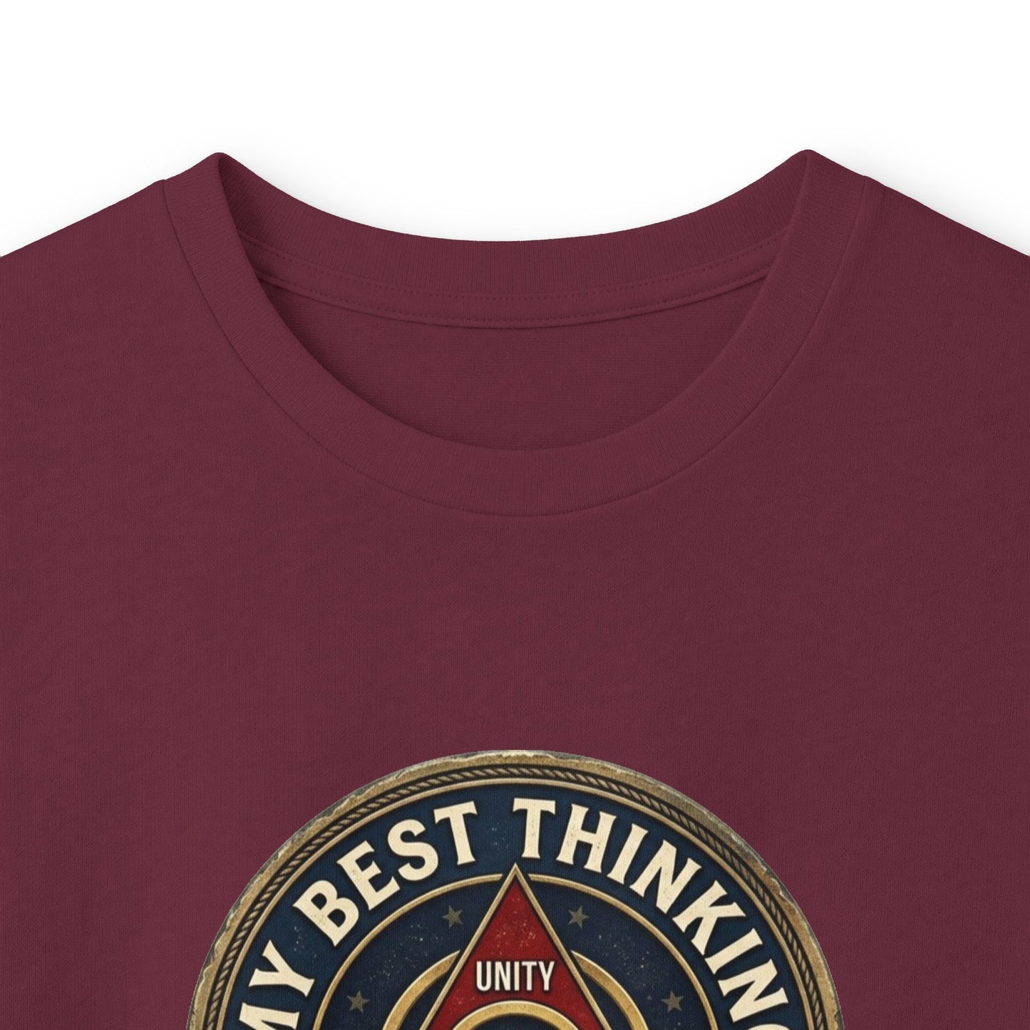 AA Recovery Long Sleeve Tee — “My Best Thinking Got Me Here” with ‘Just For Today’ Back Print
