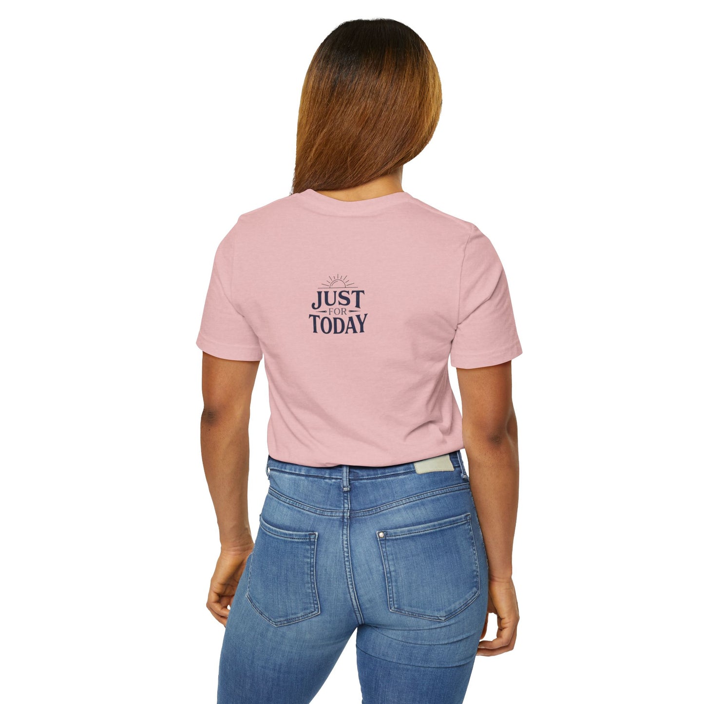 Cassette Tape Tee — 'Play the Past' Vintage Music T-Shirt with “Just For Today” Back Print