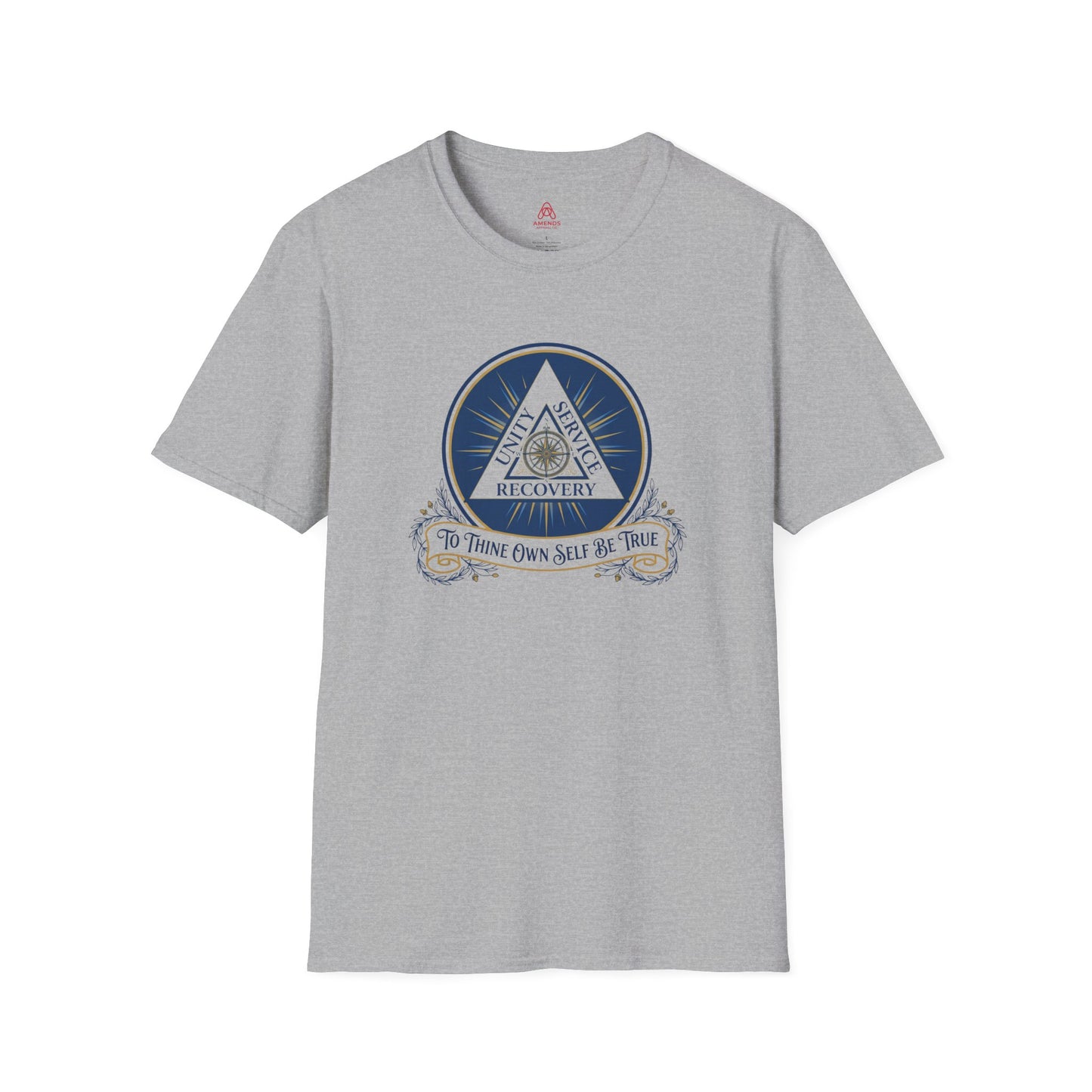 Recovery Triangle T-Shirt — "To Thine Own Self Be True" | Unity Service Recovery Tee
