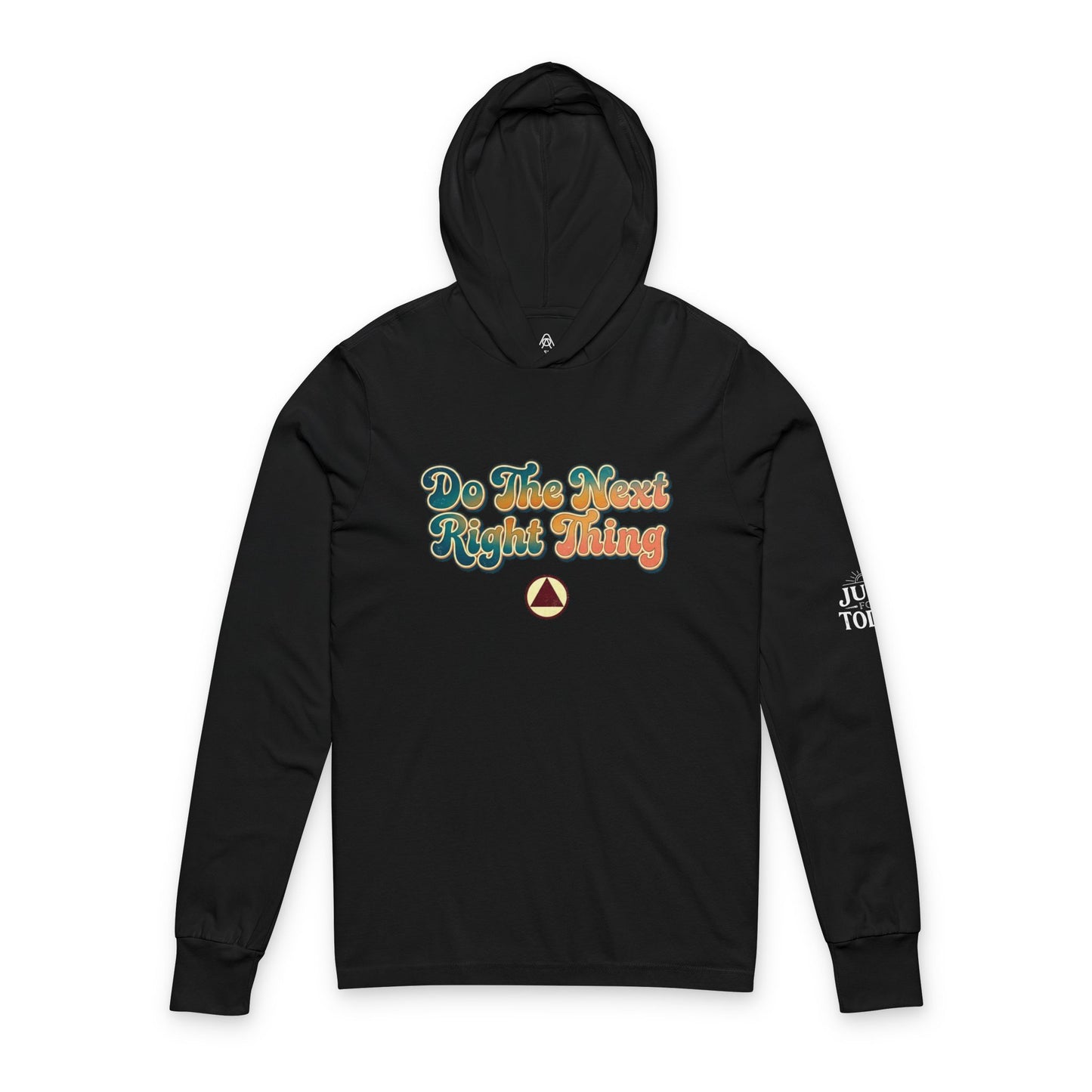 Do The Next Right Thing Hoodie - Retro Vibe Long-Sleeve Hooded Tee
