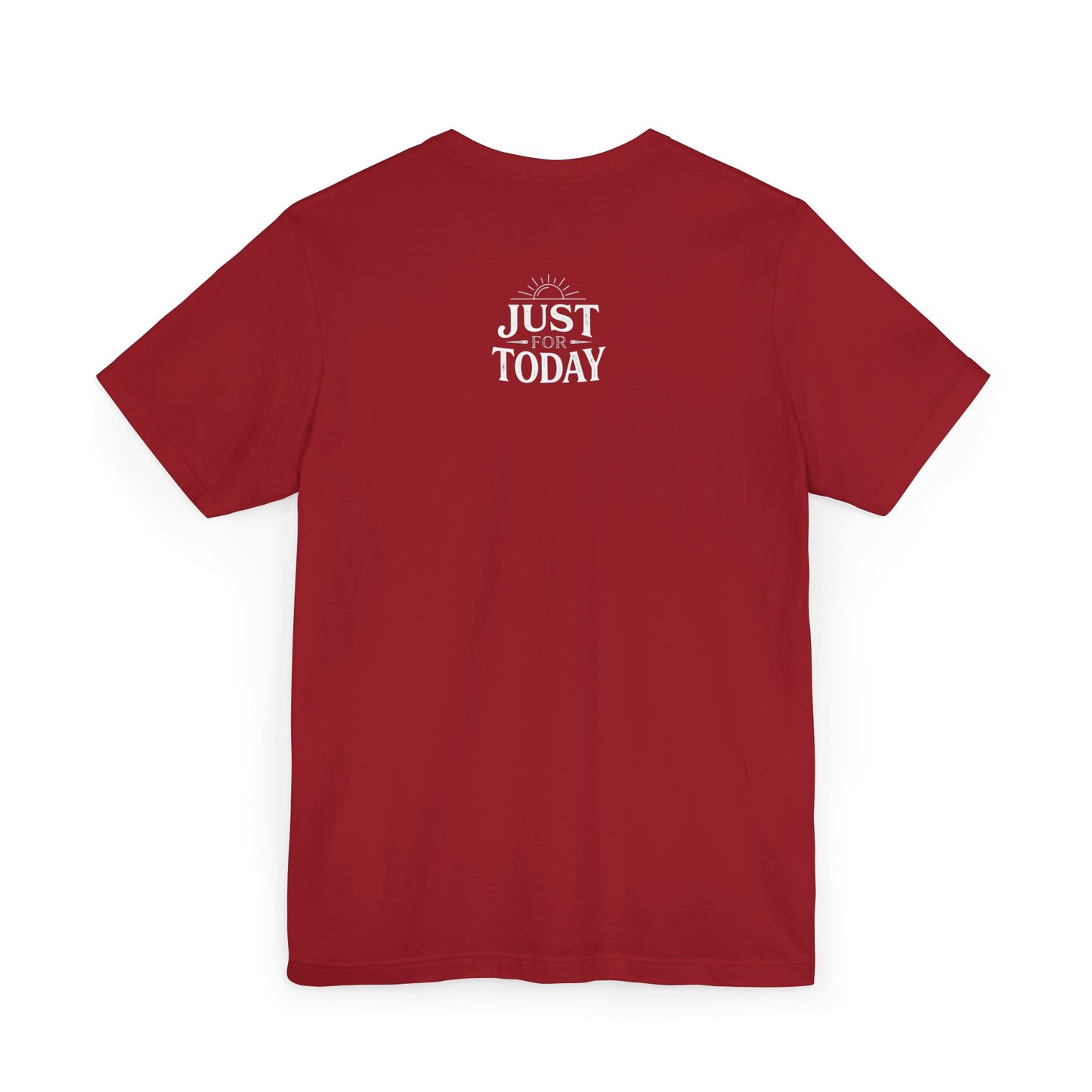 Cassette Tape Tee — 'Play the Past' Vintage Music T-Shirt with “Just For Today” Back Print
