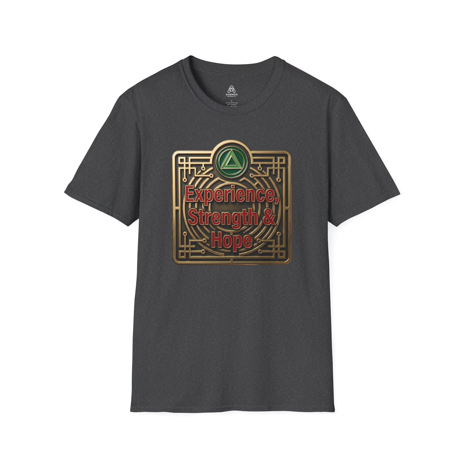 T-Shirt — "Experience, Strength & Hope" Recovery Symbol Tee | Amends Apparel Co
