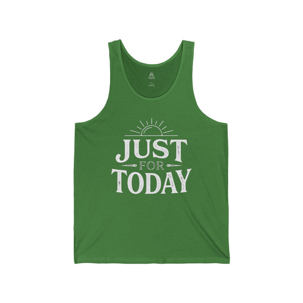 Just For Today Tank Top — Inspirational Sun Graphic Sleeveless Shirt