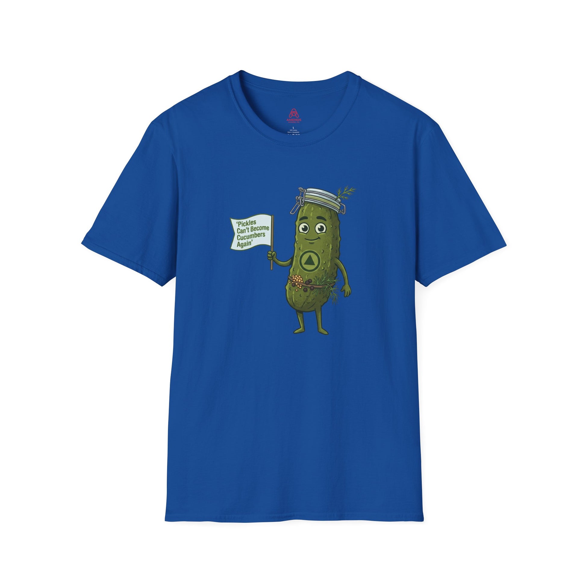 “Pickles Can’t Become Cucumbers Again” Funny Recovery Tee | Amends Apparel Co