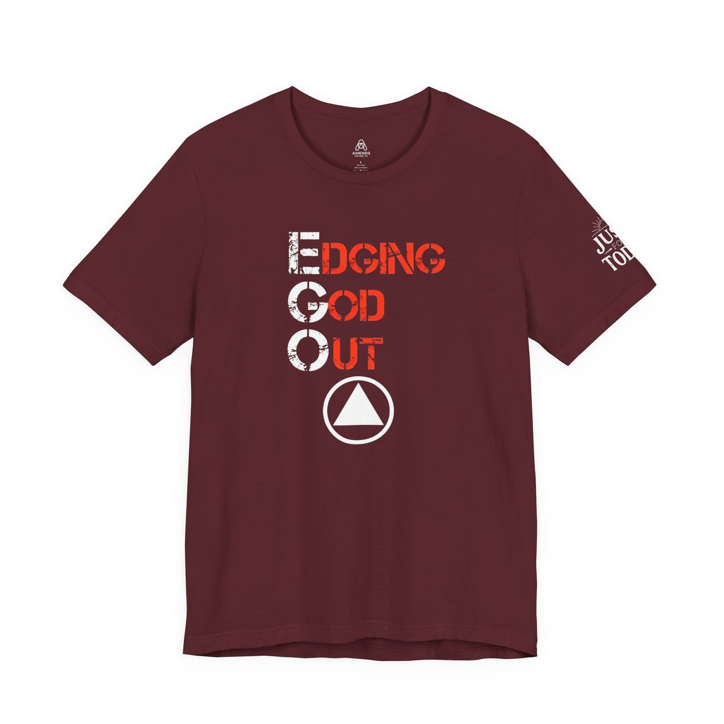Edging God Out Tee | Stenciled Text Graphic T-Shirt