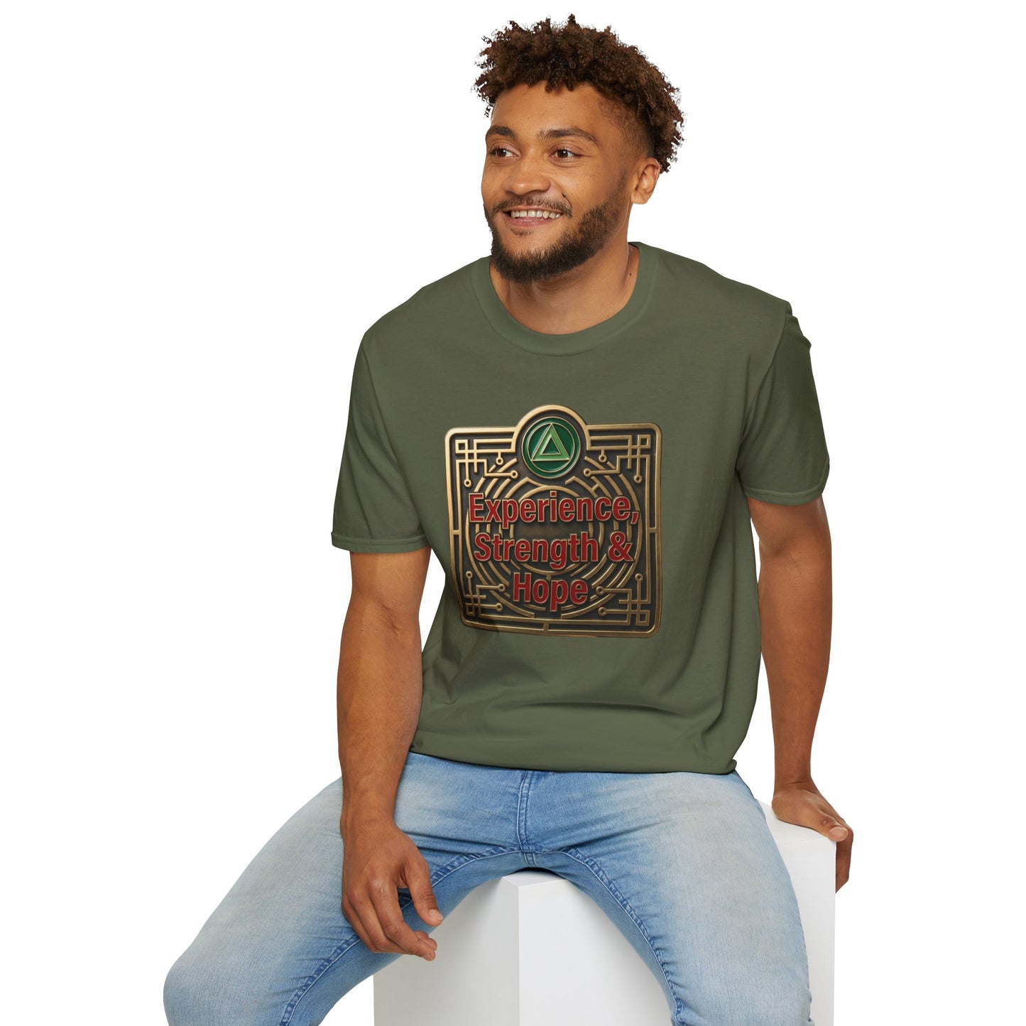 T-Shirt — "Experience, Strength & Hope" Recovery Symbol Tee | Amends Apparel Co