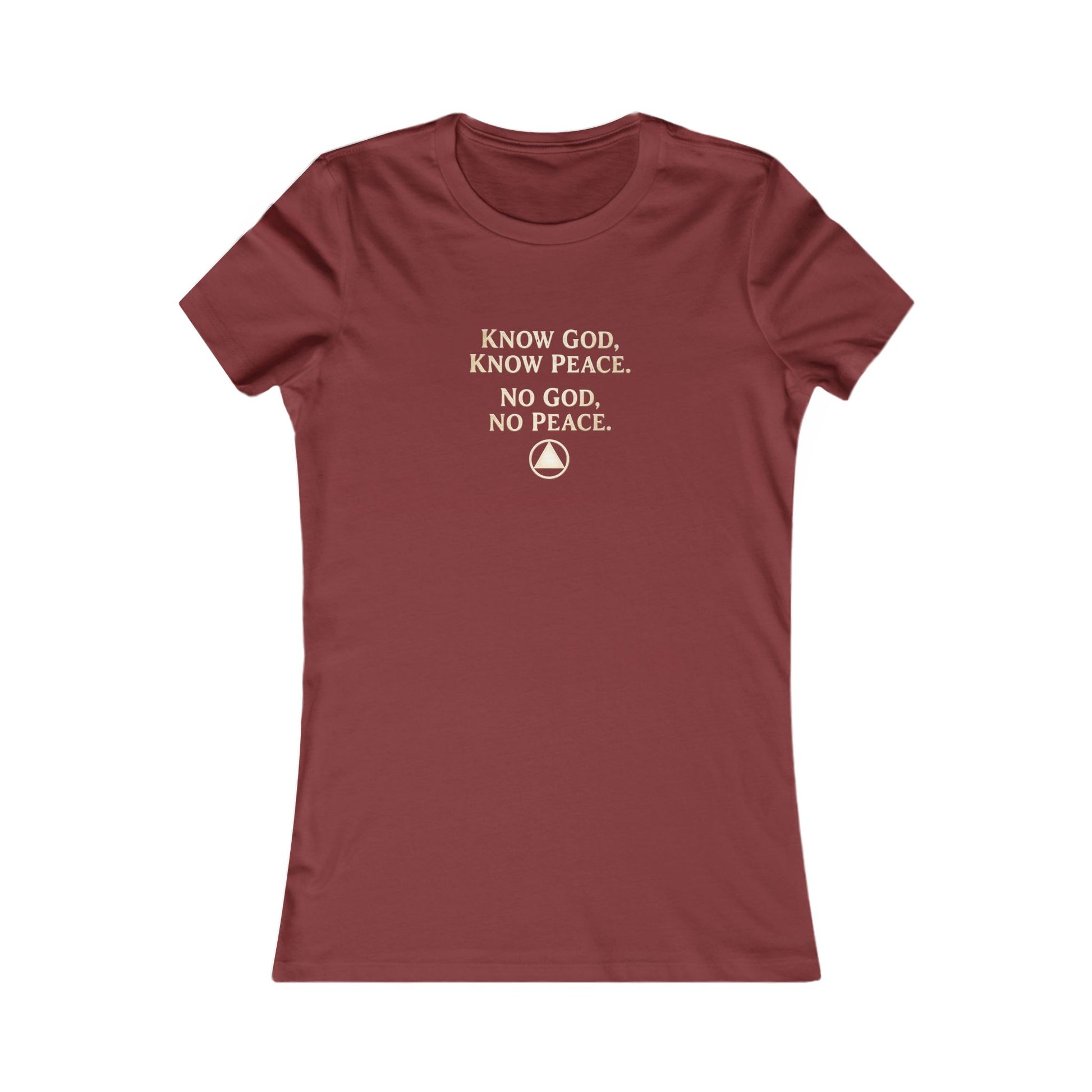 Women's Faith Tee — "Know God, Know Peace" Inspirational Christian T-Shirt | Amends Apparel Co