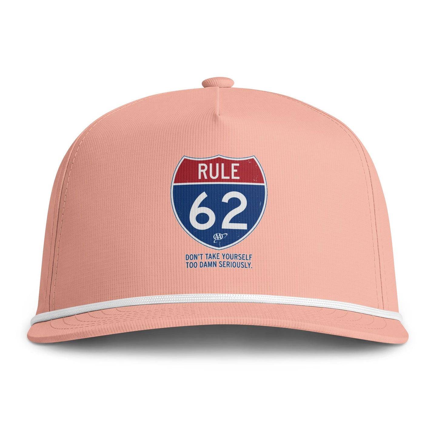Rule 62 Rope Cap — Vintage Road Sign Embroidered Baseball Hat | Amends Apparel Co
