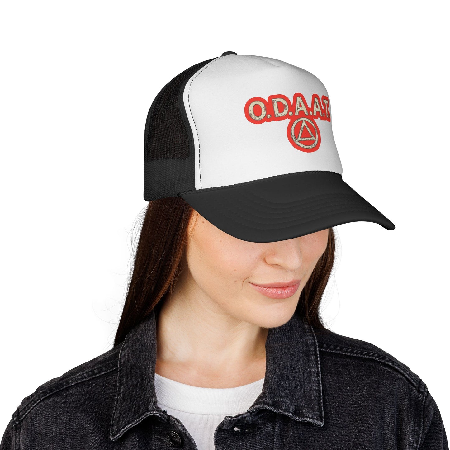 O.D.A.A.T. Trucker Cap — Recovery Sobriety Hat with AA Symbol