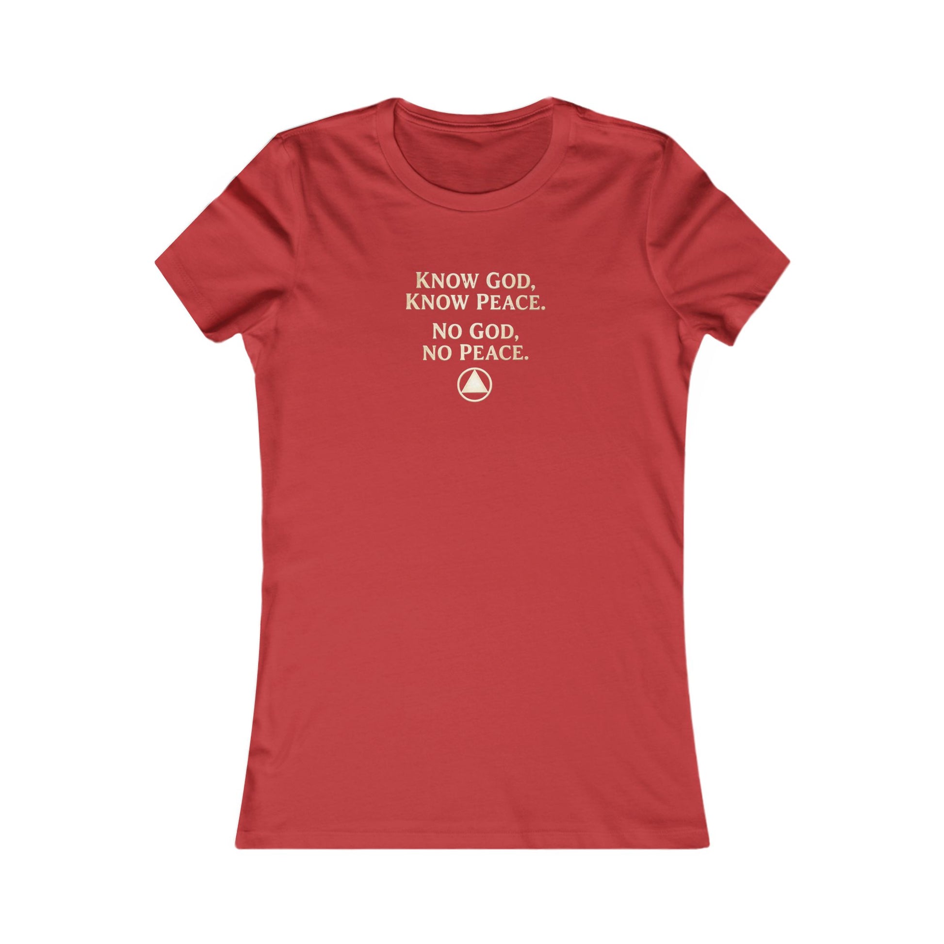 Women's Faith Tee — "Know God, Know Peace" Inspirational Christian T-Shirt | Amends Apparel Co