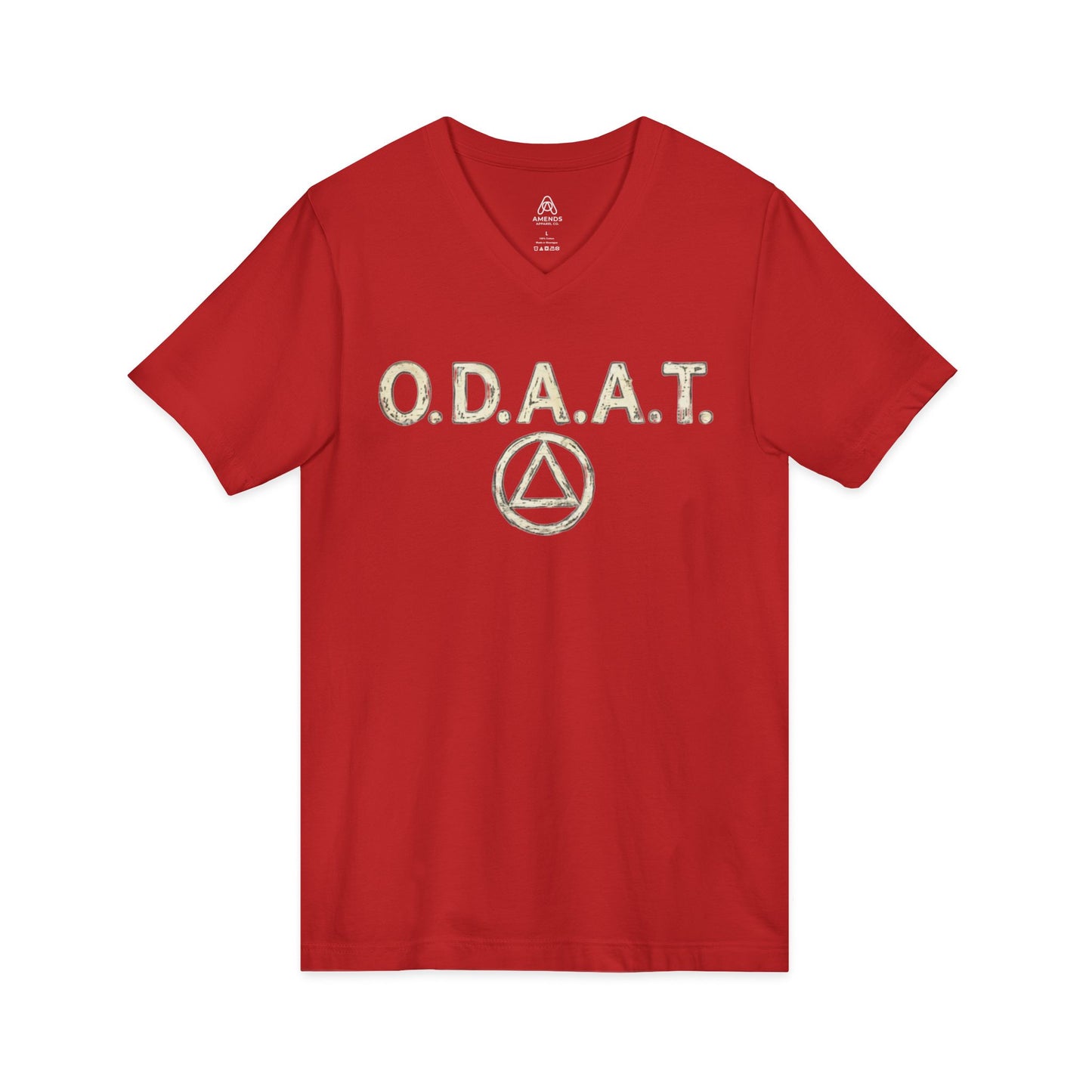 O.D.A.A.T. V-Neck Tee — "One Day At A Time" Recovery Inspiration Shirt | Amends Apparel Co