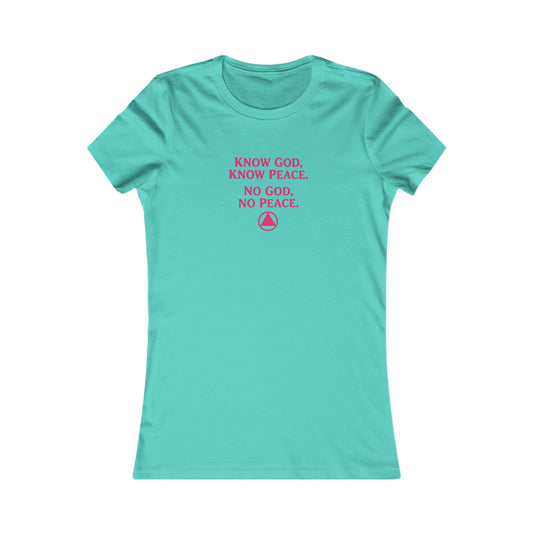 Women's Faith Tee — "Know God, Know Peace" Inspirational Christian T-Shirt | Amends Apparel Co