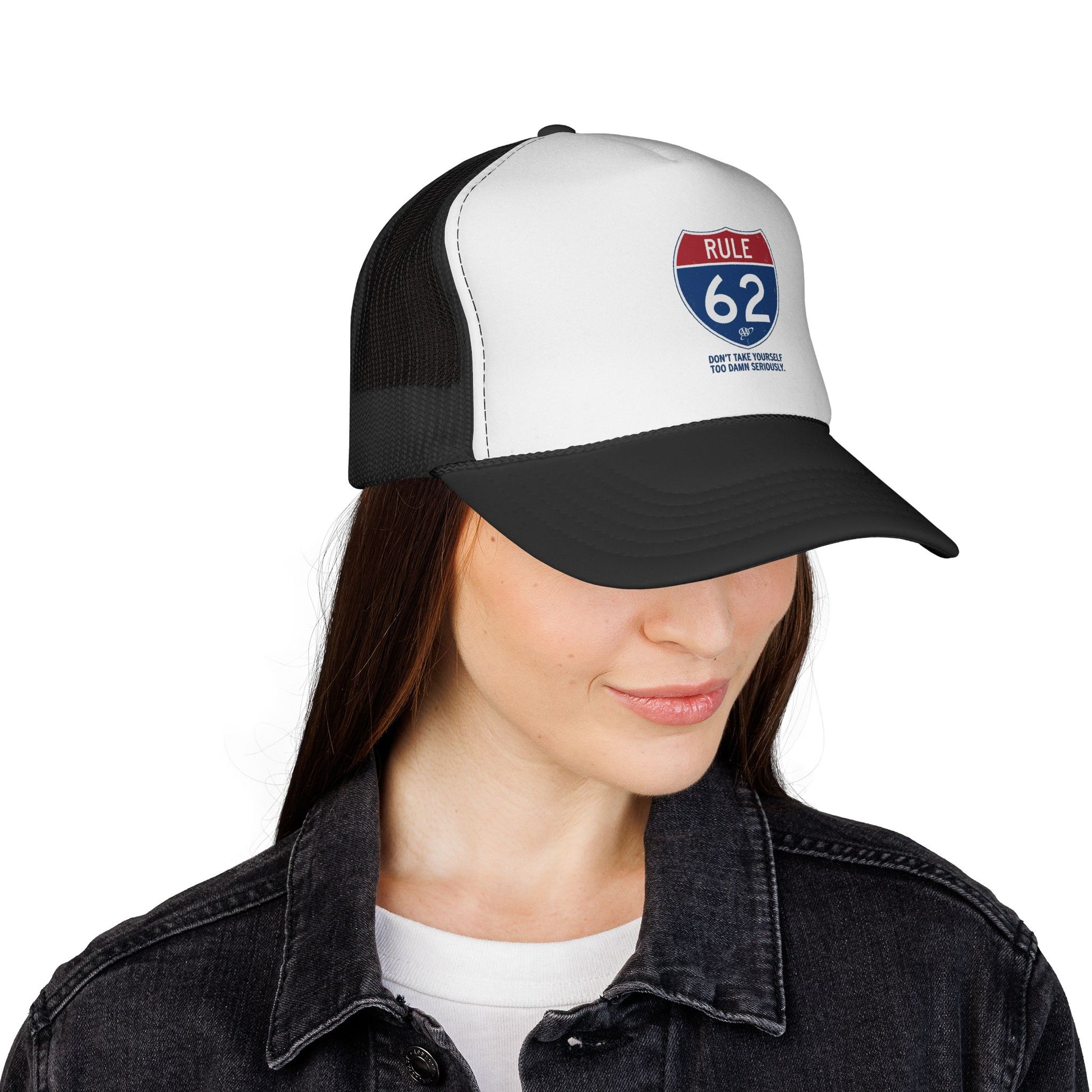 Trucker Cap — Rule 62 Retro Road Sign Patch Hat | Amends Apparel Co