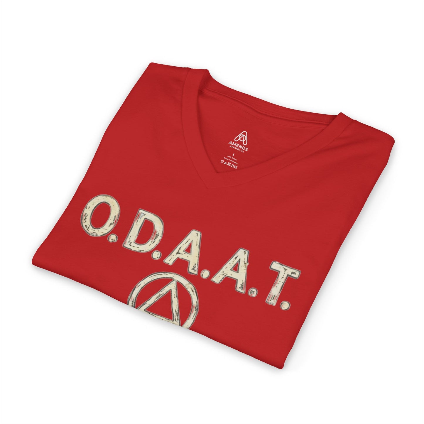 O.D.A.A.T. V-Neck Tee — "One Day At A Time" Recovery Inspiration Shirt | Amends Apparel Co