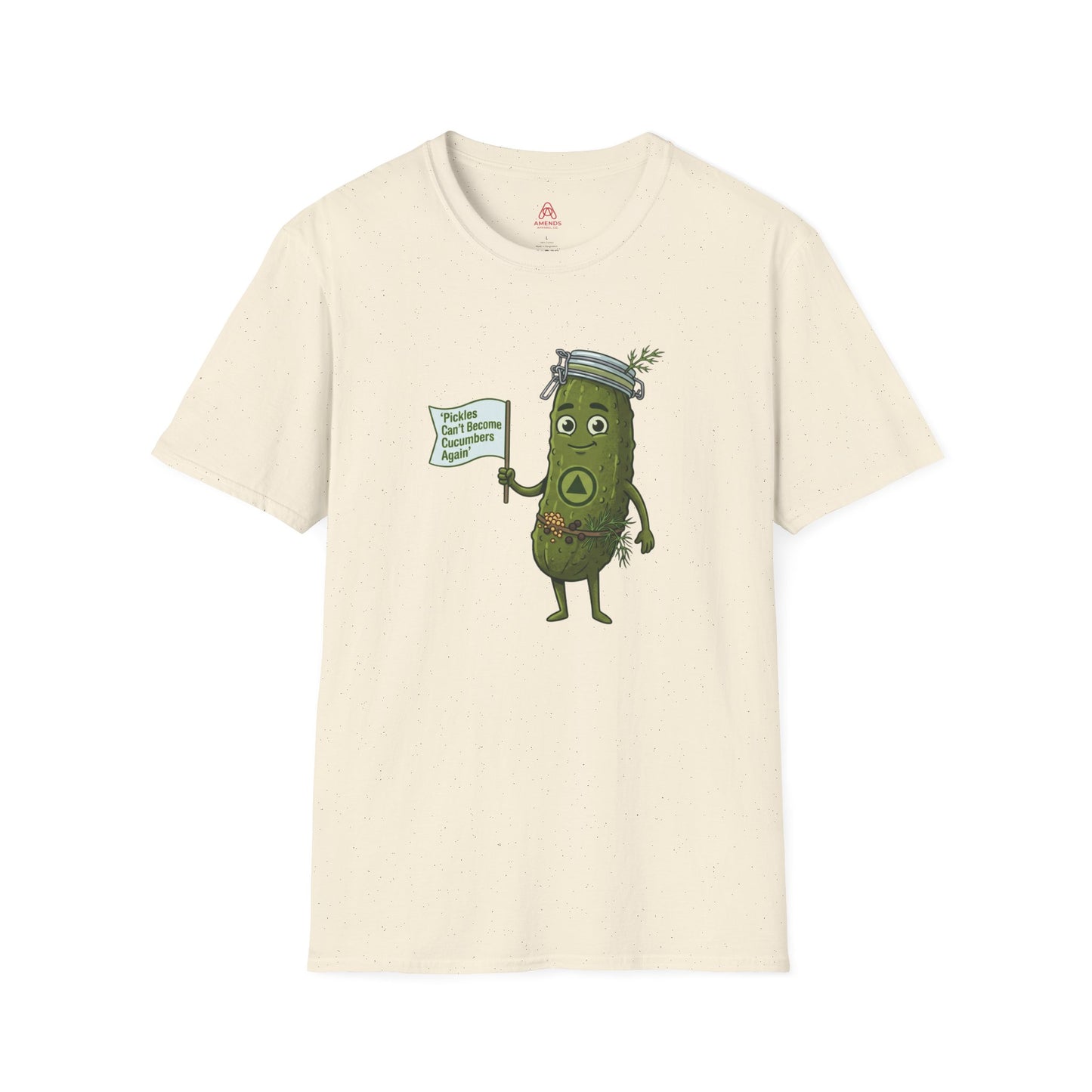 “Pickles Can’t Become Cucumbers Again” Funny Recovery Tee | Amends Apparel Co