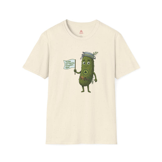 “Pickles Can’t Become Cucumbers Again” Funny Recovery Tee | Amends Apparel Co