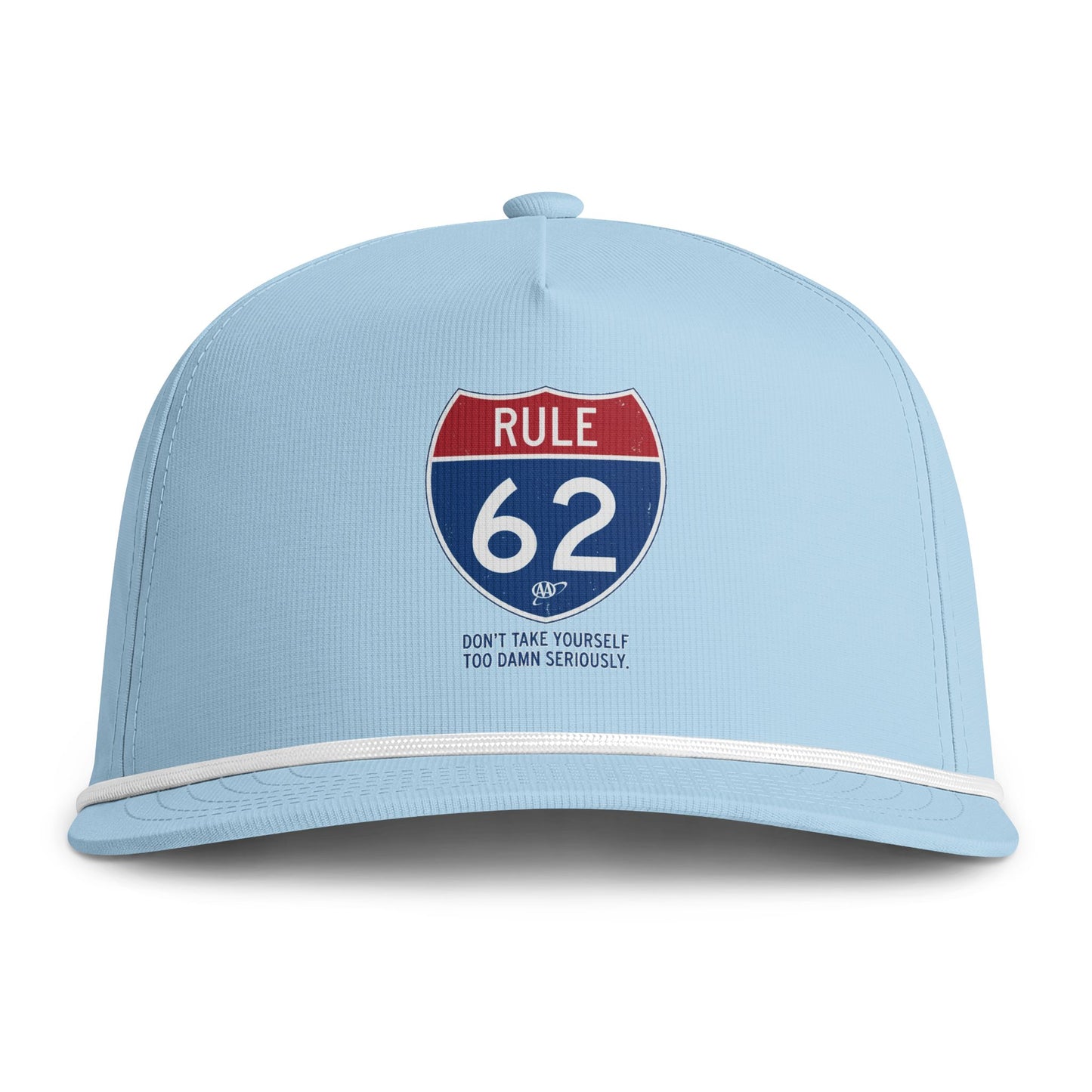 Rule 62 Rope Cap — Vintage Road Sign Embroidered Baseball Hat | Amends Apparel Co