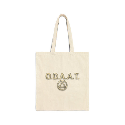 O.D.A.A.T. Recovery Triangle Tote Bag — Recovery Symbol Cotton Canvas Tote