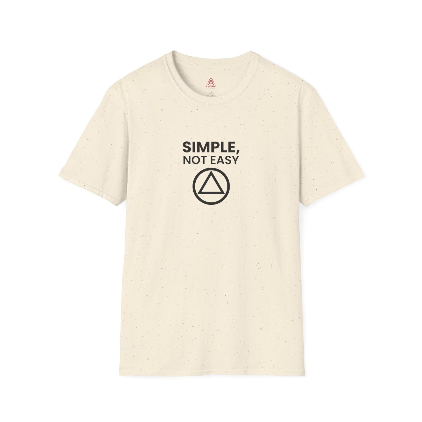 Simple, Not Easy T-Shirt — Minimal Recovery Motivational Tee