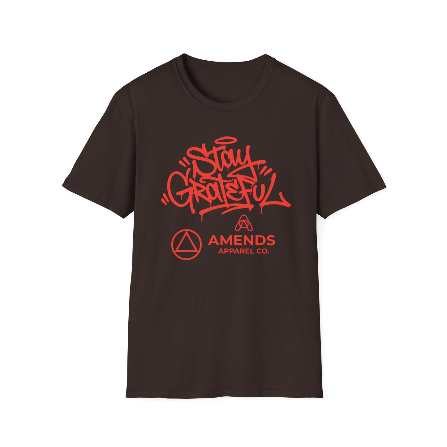 Stay Grateful T-Shirt — Inspirational Graffiti Script Tee