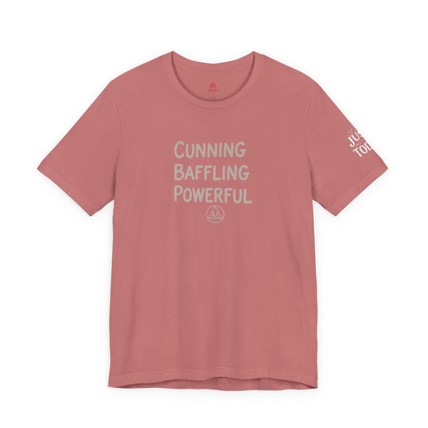 Cunning Baffling Powerful Tee — Inspirational Graphic Short Sleeve Shirt