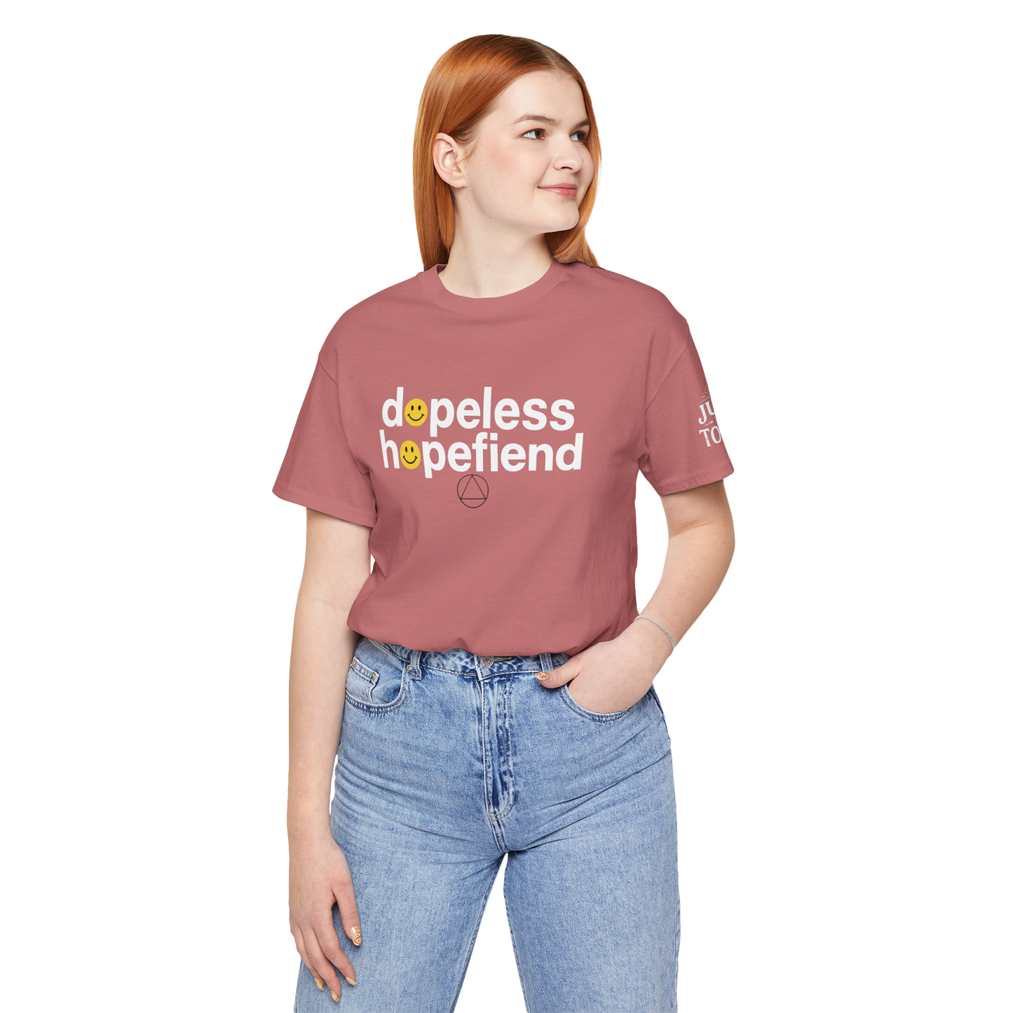 Dopeless Hopefiend T-Shirt | Recovery Humor Smiley Graphic Tee