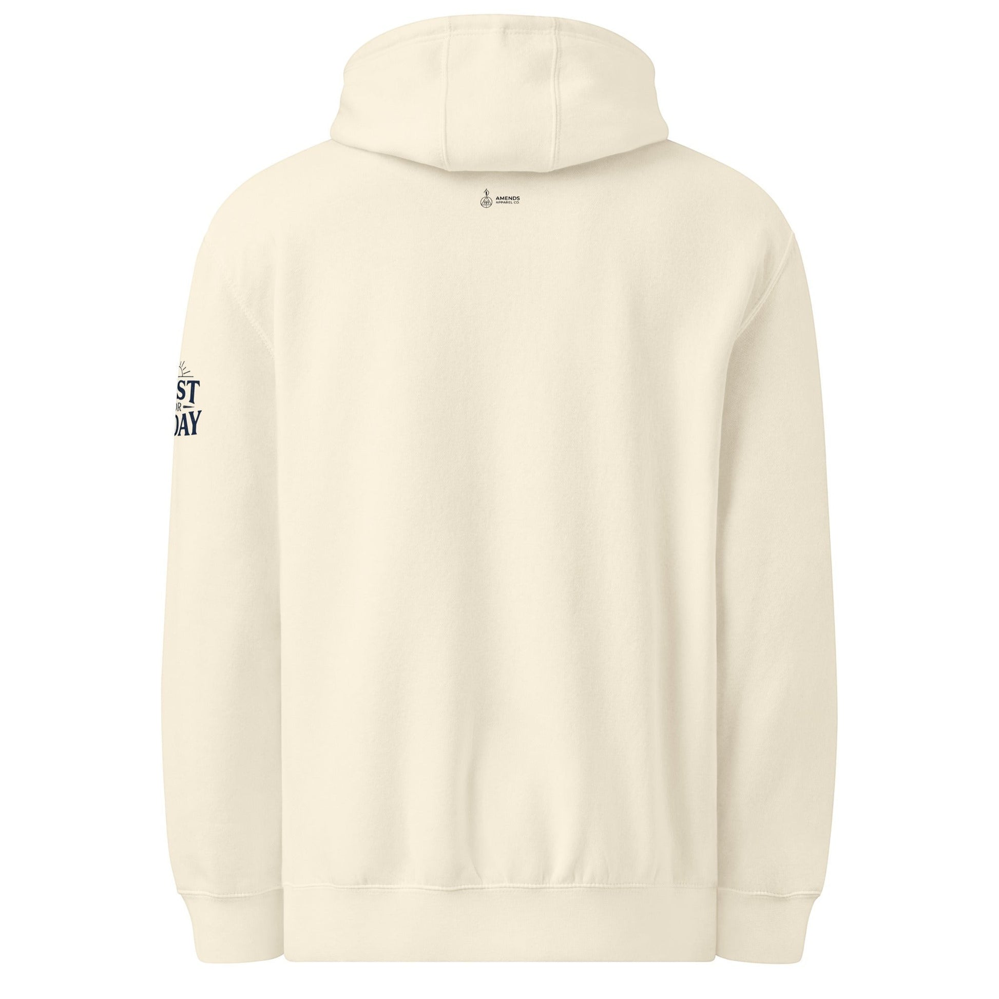 AmendsApparelCo cream cotton-polyester blend hoodie with
